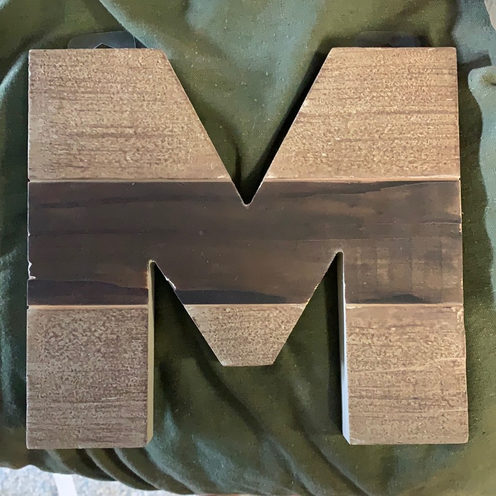 Large Decorative Wood "M"